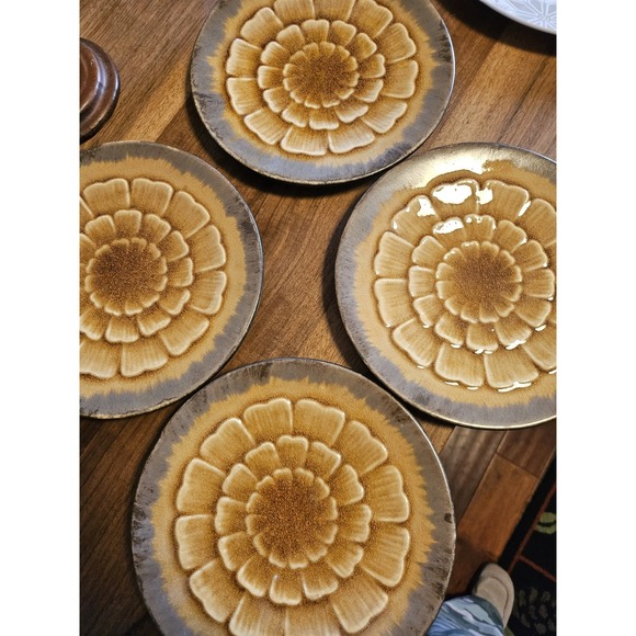 Pier 1 Other - Pier 1 Akita Floral Pattern Luncheon Salad Plates 8"D Earthenware (Lot of 4)